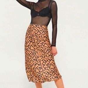 Urban Outfitters || Cheetah Print Midi Skirt